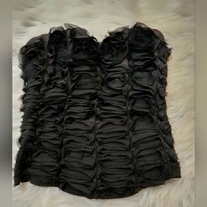 Black w roses Corset top